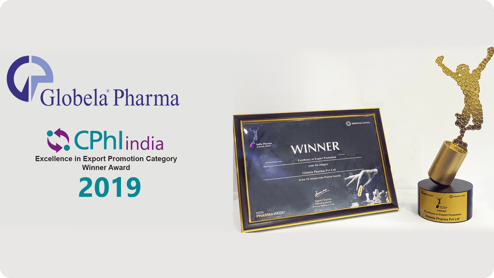 Excellence in Export Promotion - Indian Pharma Awards 2019